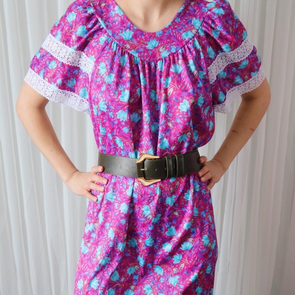 60’s / 70’s Maxi Whimsical Lounge Dress - Picture 5 of 8